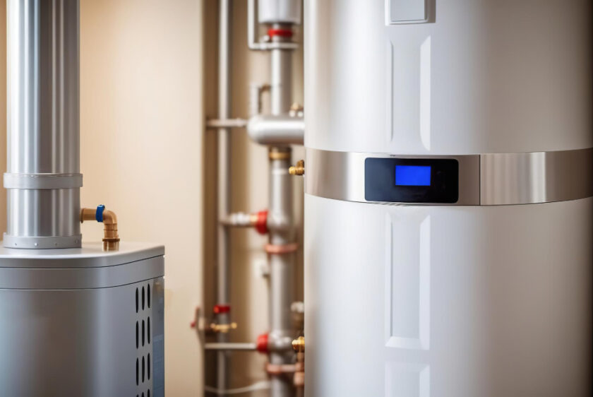 chauffe-eau thermodynamique économique installé dans un local technique